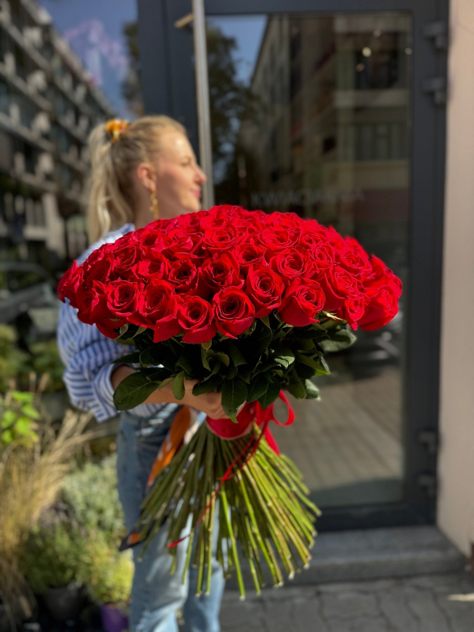 Bukiet czerwonych róż - kwiaty Flower Store Warszawa